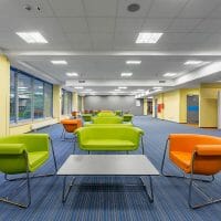 Painted Nubby Fiberglass Acoustical Ceiling Tiles